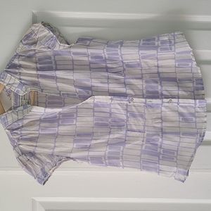 Banana Republic geometric print blouse. Silk/ cotton blend